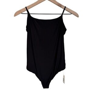 Aerie Smoothez Black Thong Bodysuit NWT Size M Adjustable Straps